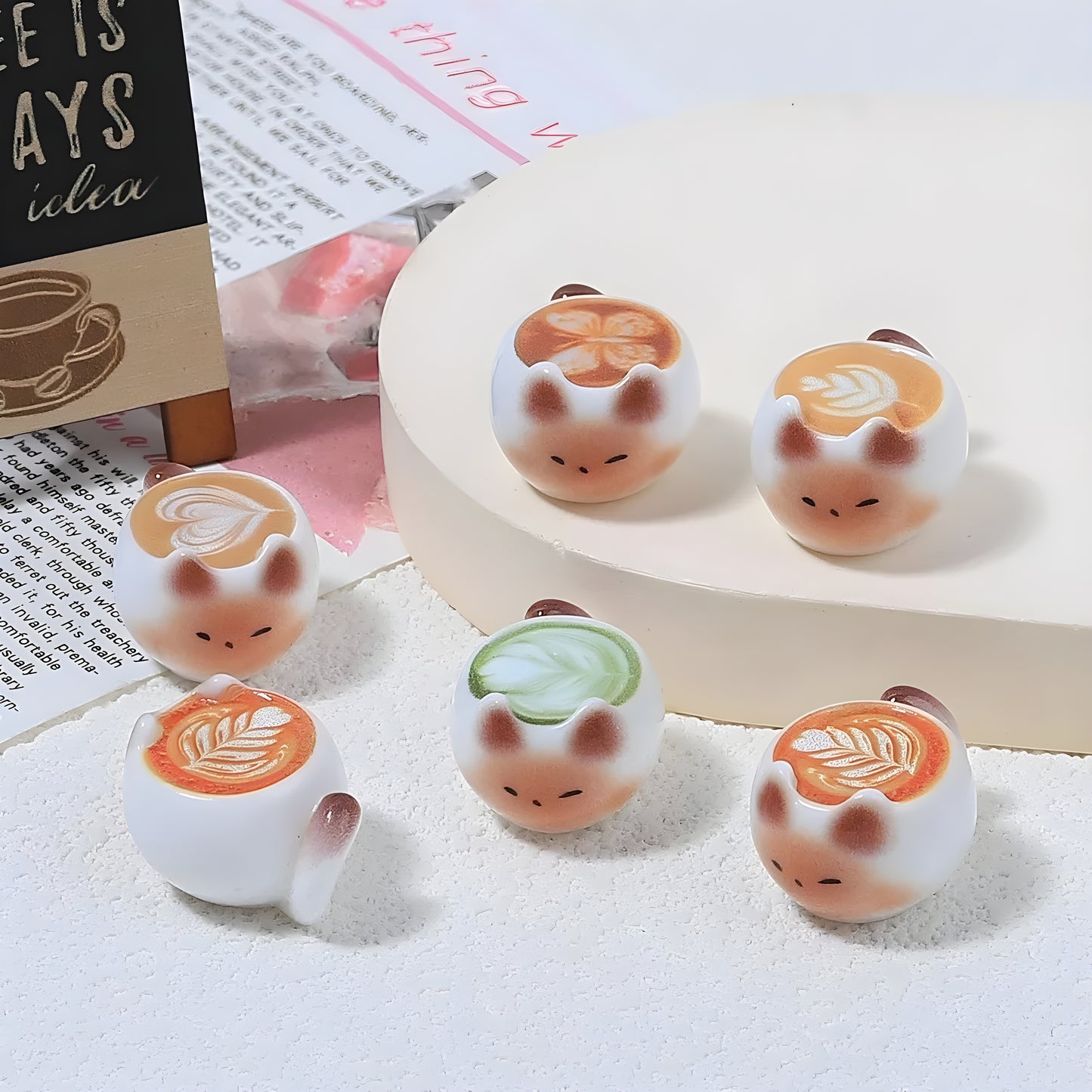 5 Latte Kitten Mugs
