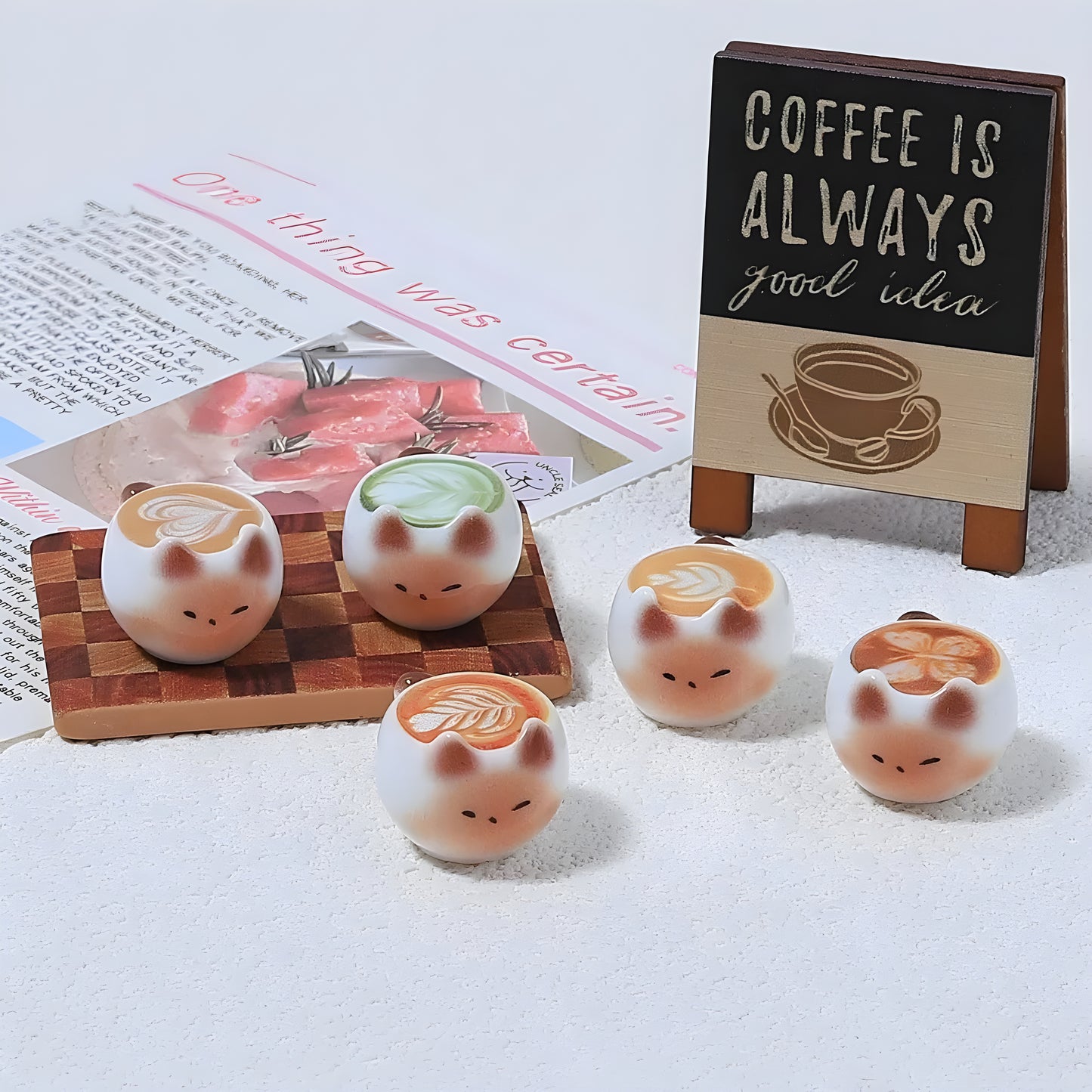 5 Latte Kitten Mugs